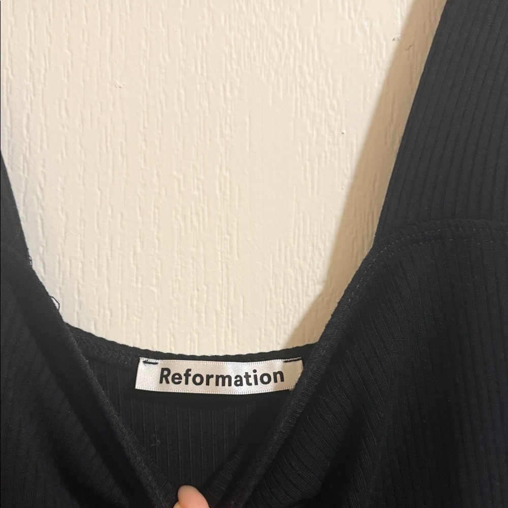 Reformation - Cassi Knit Dress - Black - Size M - Picture 5 of 7